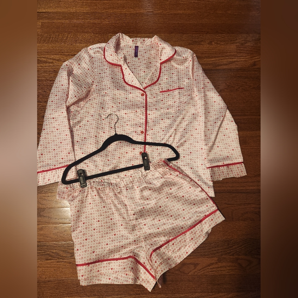 Like New, Adore Me, satin shorts pajama set, large